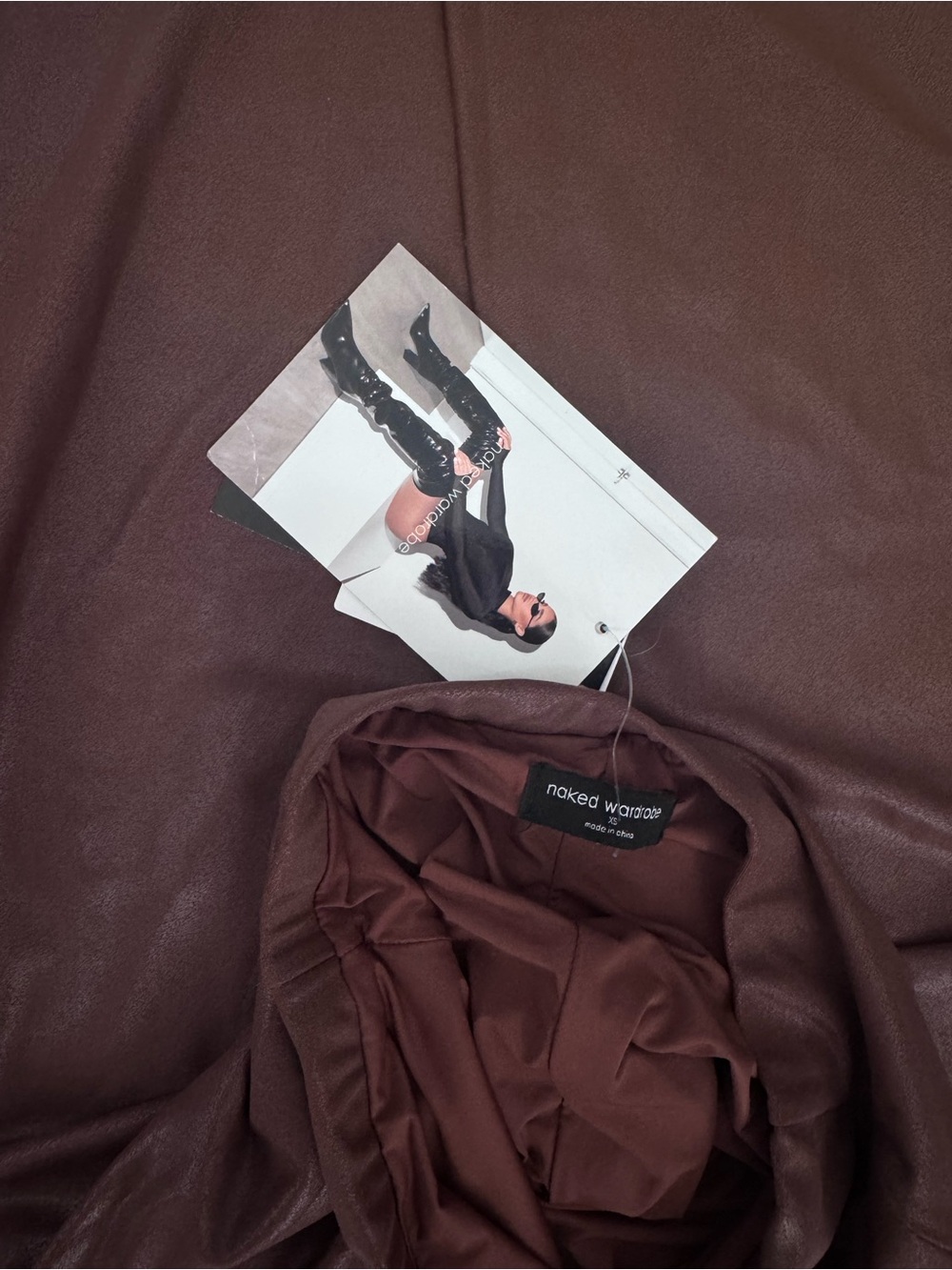 naked wardrobe Brown Midi Pencil Skirt XS - Picture 6 of 8